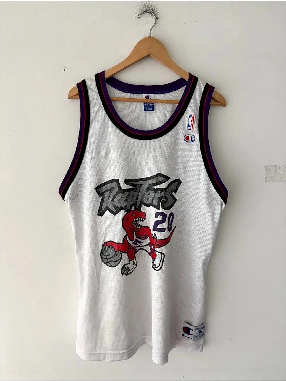 Champion Vintage 1990s Toronto Raptors Damon Stoudamire #20 Away/Home Jersey
